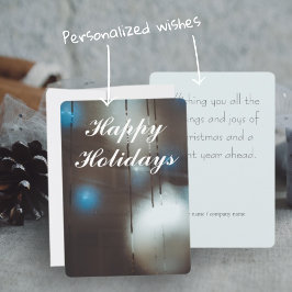 Dark Misted Steamy Window met kerstballen Kaart
