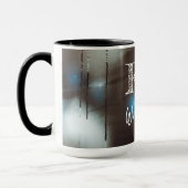 Dark Misted Steamy Window met kerstballen Mok (Links)