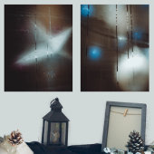 Dark Misted Steamy Window met kerstballen Muurkunst Sets