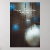 Dark Misted Steamy Window met kerstballen Poster (Voorkant)