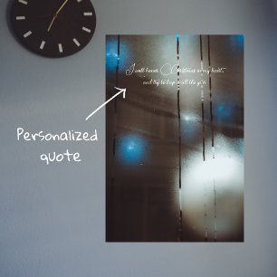 Dark Misted Steamy Window met kerstballen Poster