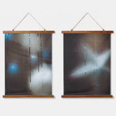 Dark Misted Window met kerstballen Hangend Wandkleed (Dubbel)