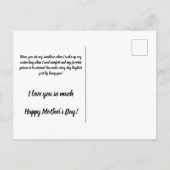 Dark Mode Faux Golden Folie Hearts Moederdag Briefkaart (Achterkant)