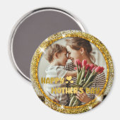 Dark Mode Faux Golden Folie Moederdag Magneet (Voorkant / Achterkant)