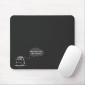 Dark Mode Uil Mousepad voor tech liefhebbers Muismat (Met muis)