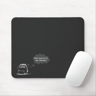 Dark Mode Uil Mousepad voor tech liefhebbers Muismat