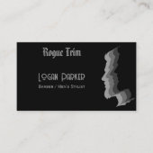 Dark Modern Barbershop Men's Stylist Visitekaartje (Voorkant)