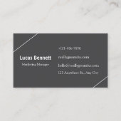 Dark Modern Business Cards Visitekaartje (Voorkant)