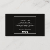 Dark Modern Esthetische sociale media manager, fot Visitekaartje (Achterkant)