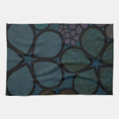 Dark Modern Floral Kitchen Towel Theedoek (Horizontaal)