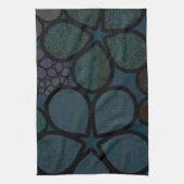 Dark Modern Floral Kitchen Towel Theedoek (Verticaal)