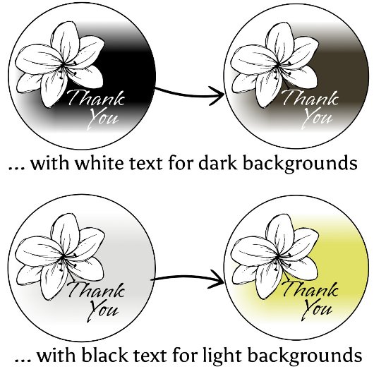 Dark Modern Minimal Gray Flower Drawing Thank You Sticker