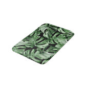 Dark Monstera: Tropische Waterverf print. Badmat (Gekanteld)
