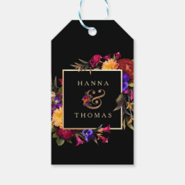Dark Moody Autumn Floral Wedding Cadeaulabel