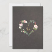 Dark Moody Autumn Floral Wedding Invitation Kaart (Achterkant)