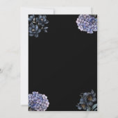 Dark Moody Black Floral Classic Typography Wedding Save The Date (Achterkant)