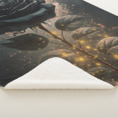 Dark Moody Black Roos Sherpa Deken (3/4)