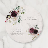 Dark Moody Bloemen Hummingbird Bedankjes Labels (Achterkant)