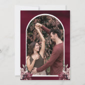 Dark Moody Bloemen Lijst Foto Zwart Vrijgezellenfe Kaart (Achterkant)