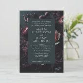Dark Moody Bloemen met QR-code Kaart (Staand voorkant)