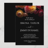 Dark Moody Bloemen Ranunculus bruiloft Kaart (Voorkant / Achterkant)