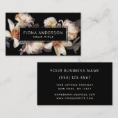 Dark Moody Bloemen Zakelijk Professional Visitekaartje (Voorkant / Achterkant)