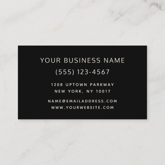 Dark Moody Bloemen Zakelijk Professional Visitekaartje (Achterkant)