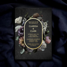 Dark Moody Bold  Floral Black Wedding