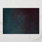 Dark Moody Bold Floral Marsala Wedding Folie Uitnodiging (Achterkant)