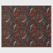 Dark Moody Botanical Christmas Cadeaupapier (Vlak)