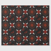 Dark Moody Botanical Mandala Kerstmis Cadeaupapier (Vlak)