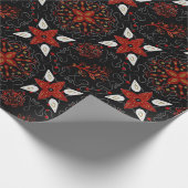 Dark Moody Botanical Mandala Kerstmis Cadeaupapier (Hoek)