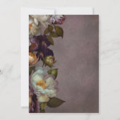 Dark Moody Bourgondië & Cream Bloemen Bruidsbrunch Kaart (Achterkant)