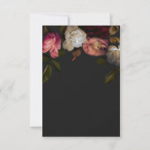 Dark Moody Burgundy Cream Peonies Black Save The Date (Achterkant)