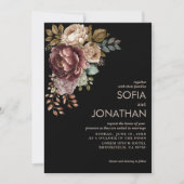 Dark Moody Burgundy & Maroon Peony Winter Wedding  (Voorkant)