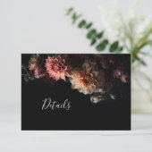 Dark Moody Chrysanthemum Flowers Informatiekaartje (Staand voorkant)