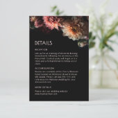 Dark Moody Chrysanthemum Flowers Informatiekaartje (Staand voorkant)