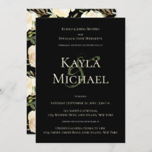 Dark & Moody Custom Wedding Monogram Cream Roos