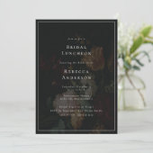 Dark Moody Elegant Flowers Boeket Vrijgezellenfees Kaart (Staand voorkant)