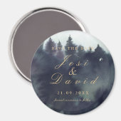 Dark Moody Etheral Forest Wedding Save the Date Magneet (Voorkant / Achterkant)