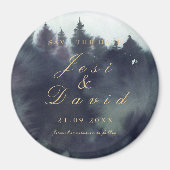 Dark Moody Etheral Forest Wedding Save the Date Magneet (Voorkant)