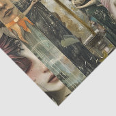 Dark Moody Fantasy Garden Collage Decoupage Tissuepapier (Detail)