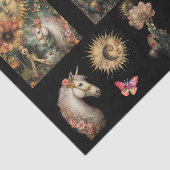 Dark Moody Fantasy Garden Girls Decoupage Tissuepapier (Detail)