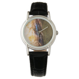 Dark Moody Feather Abstract Designer Watch Horloge