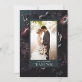 Dark Moody Floral Bedankkaart (Voorkant)