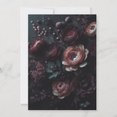 Dark Moody Floral Bedankkaart (Achterkant)