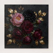 Dark Moody Floral Bouquet Legpuzzel (Horizontaal)