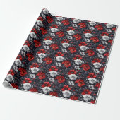 Dark Moody Floral Cadeaupapier (Uitgerold)