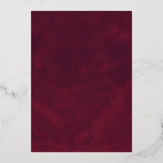 Dark Moody Floral Elegant Wedding Save the Date Folie Uitnodiging (Achterkant)