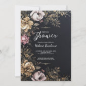 Dark Moody Floral Gothic Vrijgezellenfeest Kaart (Voorkant)